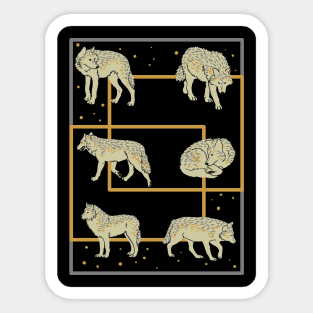 Wolves and Stars Sticker